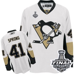 Daniel Sprong Pittsburgh Penguins Reebok Authentic Away 2016 Stanley Cup Final Bound NHL Jersey (White)