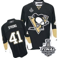Daniel Sprong Pittsburgh Penguins Reebok Premier Home 2016 Stanley Cup Final Bound NHL Jersey (Black)