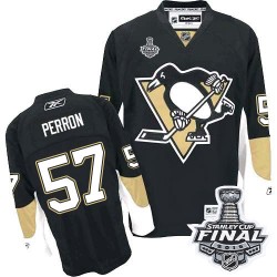David Perron Pittsburgh Penguins Reebok Authentic Home 2016 Stanley Cup Final Bound NHL Jersey (Black)