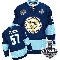 David Perron Pittsburgh Penguins Reebok Premier Third Vintage 2016 Stanley Cup Final Bound NHL Jersey (Navy Blue)