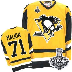 Evgeni Malkin Pittsburgh Penguins CCM Premier Throwback 2016 Stanley Cup Final Bound NHL Jersey (Gold)