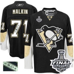 Evgeni Malkin Pittsburgh Penguins Reebok Authentic Home Autographed 2016 Stanley Cup Final Bound NHL Jersey (Black)