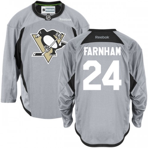 Bobby Farnham Pittsburgh Penguins Reebok Premier Gray Practice Team Jersey ()