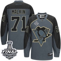 Evgeni Malkin Pittsburgh Penguins Reebok Authentic Charcoal Cross Check Fashion 2016 Stanley Cup Final Bound NHL Jersey ()