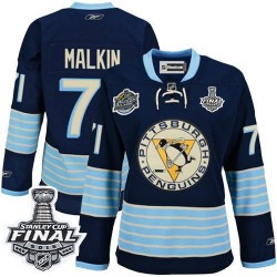 Evgeni Malkin Pittsburgh Penguins Reebok Women's Authentic Third Vintage 2016 Stanley Cup Final Bound NHL Jersey (Navy Blue)