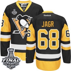 Jaromir Jagr Pittsburgh Penguins Reebok Authentic Third 2016 Stanley Cup Final Bound NHL Jersey (Black/Gold)