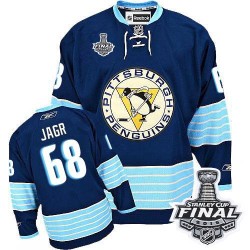 Jaromir Jagr Pittsburgh Penguins Reebok Authentic Third Vintage 2016 Stanley Cup Final Bound NHL Jersey (Navy Blue)