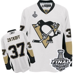 Jeff Zatkoff Pittsburgh Penguins Reebok Authentic Away 2016 Stanley Cup Final Bound NHL Jersey (White)