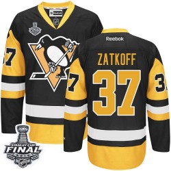 Jeff Zatkoff Pittsburgh Penguins Reebok Premier Third 2016 Stanley Cup Final Bound NHL Jersey (Black/Gold)