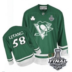 Kris Letang Pittsburgh Penguins Reebok Authentic St Patty's Day 2016 Stanley Cup Final Bound NHL Jersey (Green)