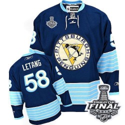 Kris Letang Pittsburgh Penguins Reebok Authentic Third Vintage 2016 Stanley Cup Final Bound NHL Jersey (Navy Blue)