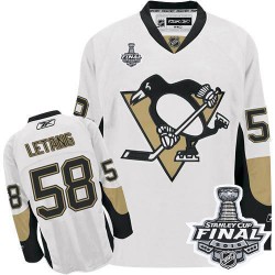 Kris Letang Pittsburgh Penguins Reebok Authentic Away 2016 Stanley Cup Final Bound NHL Jersey (White)