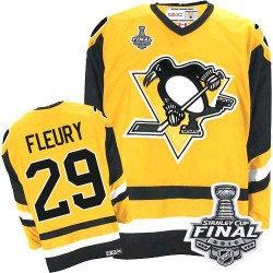 Marc-Andre Fleury Pittsburgh Penguins CCM Authentic Throwback 2016 Stanley Cup Final Bound NHL Jersey (Gold)
