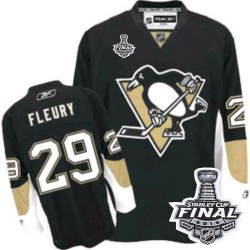 Marc-Andre Fleury Pittsburgh Penguins Reebok Authentic Home 2016 Stanley Cup Final Bound NHL Jersey (Black)