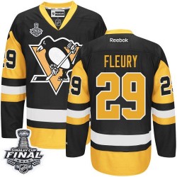 Marc-Andre Fleury Pittsburgh Penguins Reebok Women's Authentic Third 2016 Stanley Cup Final Bound NHL Jersey (Black/Gold)