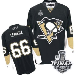 Mario Lemieux Pittsburgh Penguins Reebok Authentic Home 2016 Stanley Cup Final Bound NHL Jersey (Black)