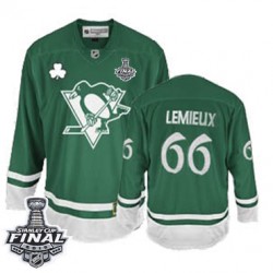 Mario Lemieux Pittsburgh Penguins Reebok Authentic St Patty's Day 2016 Stanley Cup Final Bound NHL Jersey (Green)