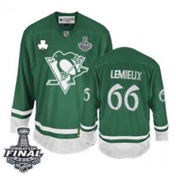 Mario Lemieux Pittsburgh Penguins Reebok Premier St Patty's Day 2016 Stanley Cup Final Bound NHL Jersey (Green)