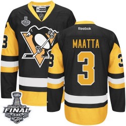 Olli Maatta Pittsburgh Penguins Reebok Authentic Third 2016 Stanley Cup Final Bound NHL Jersey (Black/Gold)