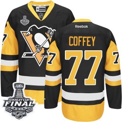 Paul Coffey Pittsburgh Penguins Reebok Authentic Third 2016 Stanley Cup Final Bound NHL Jersey (Black/Gold)