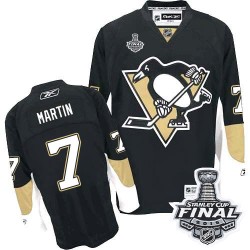 Paul Martin Pittsburgh Penguins Reebok Authentic Home 2016 Stanley Cup Final Bound NHL Jersey (Black)