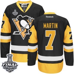 Paul Martin Pittsburgh Penguins Reebok Authentic Third 2016 Stanley Cup Final Bound NHL Jersey (Black/Gold)
