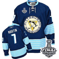 Paul Martin Pittsburgh Penguins Reebok Authentic Third Vintage 2016 Stanley Cup Final Bound NHL Jersey (Navy Blue)