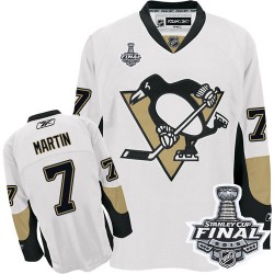 Paul Martin Pittsburgh Penguins Reebok Authentic Away 2016 Stanley Cup Final Bound NHL Jersey (White)