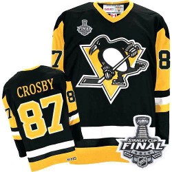 Sidney Crosby Pittsburgh Penguins CCM Authentic Throwback 2016 Stanley Cup Final Bound NHL Jersey (Black)