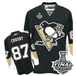 Sidney Crosby Pittsburgh Penguins Reebok Authentic Home 2016 Stanley Cup Final Bound NHL Jersey (Black)