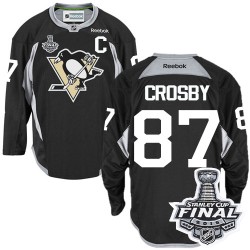 Sidney Crosby Pittsburgh Penguins Reebok Authentic Practice 2016 Stanley Cup Final Bound NHL Jersey (Black)
