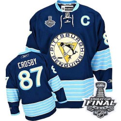 Sidney Crosby Pittsburgh Penguins Reebok Authentic Third Vintage 2016 Stanley Cup Final Bound NHL Jersey (Navy Blue)