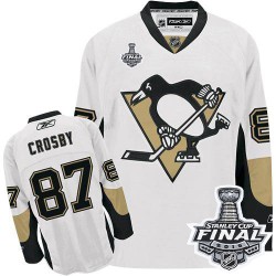 Sidney Crosby Pittsburgh Penguins Reebok Authentic Away 2016 Stanley Cup Final Bound NHL Jersey (White)