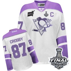 Sidney Crosby Pittsburgh Penguins Reebok Women's Authentic Thanksgiving Edition 2016 Stanley Cup Final Bound NHL Jersey (White/P