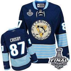 Sidney Crosby Pittsburgh Penguins Reebok Women's Premier Third Vintage 2016 Stanley Cup Final Bound NHL Jersey (Navy Blue)