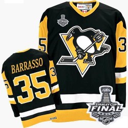 Tom Barrasso Pittsburgh Penguins CCM Authentic Throwback 2016 Stanley Cup Final Bound NHL Jersey (Black)