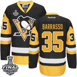 Tom Barrasso Pittsburgh Penguins Reebok Authentic Third 2016 Stanley Cup Final Bound NHL Jersey (Black/Gold)