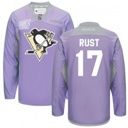 Bryan Rust Pittsburgh Penguins Reebok Authentic 2016 Hockey Fights Cancer Practice Jersey (Purple)