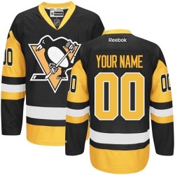 Reebok Pittsburgh Penguins Youth Customized Authentic Black/Gold Third Jersey