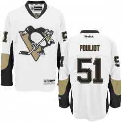 Derrick Pouliot Pittsburgh Penguins Reebok Authentic Away Jersey (White)