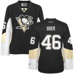 Dominik Uher Pittsburgh Penguins Reebok Women's Authentic Home Jersey (Black)