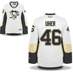 Dominik Uher Pittsburgh Penguins Reebok Women's Authentic Away Jersey (White)