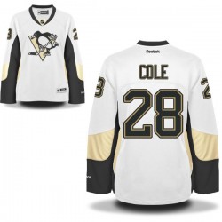 Ian Cole Pittsburgh Penguins Reebok Women's Authentic Away Jersey (White)