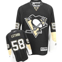 Kris Letang Pittsburgh Penguins Reebok Authentic Home Jersey (Black)