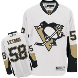 Kris Letang Pittsburgh Penguins Reebok Authentic Away Jersey (White)