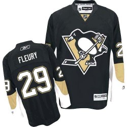 Marc-Andre Fleury Pittsburgh Penguins Reebok Authentic Home Jersey (Black)