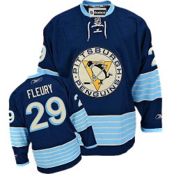 Marc-Andre Fleury Pittsburgh Penguins Reebok Premier Vintage New Third Jersey (Navy Blue)