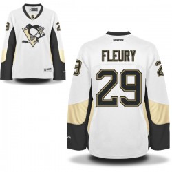 Marc-andre Fleury Pittsburgh Penguins Reebok Women's Authentic Away Jersey (White)