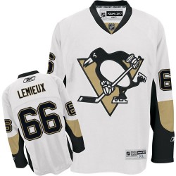 Mario Lemieux Pittsburgh Penguins Reebok Authentic Away Jersey (White)