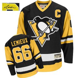 Mario Lemieux Pittsburgh Penguins CCM Authentic Autographed Throwback Jersey (Black)